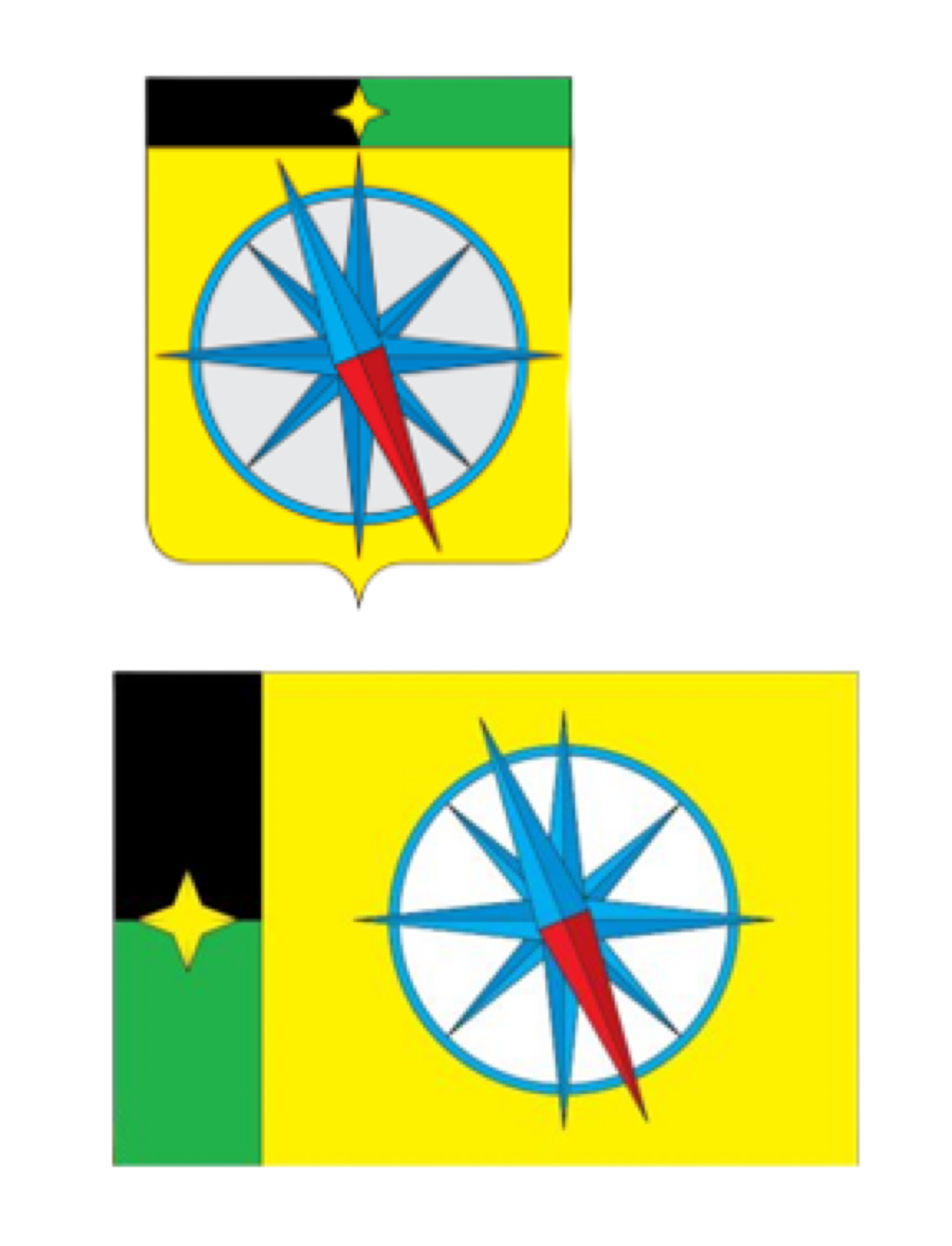 Герб и флаг городского поселения &amp;quot;Поселок Северный&amp;quot;.
